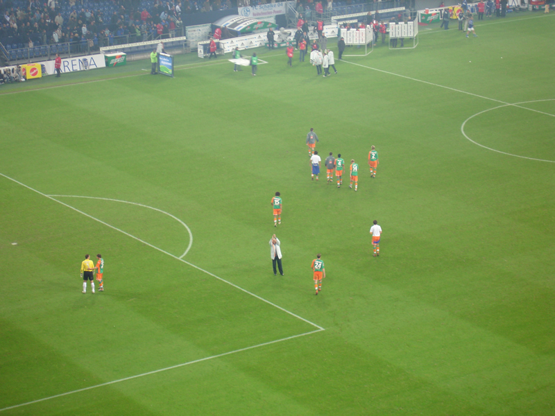 Gefrustet in die Kabine